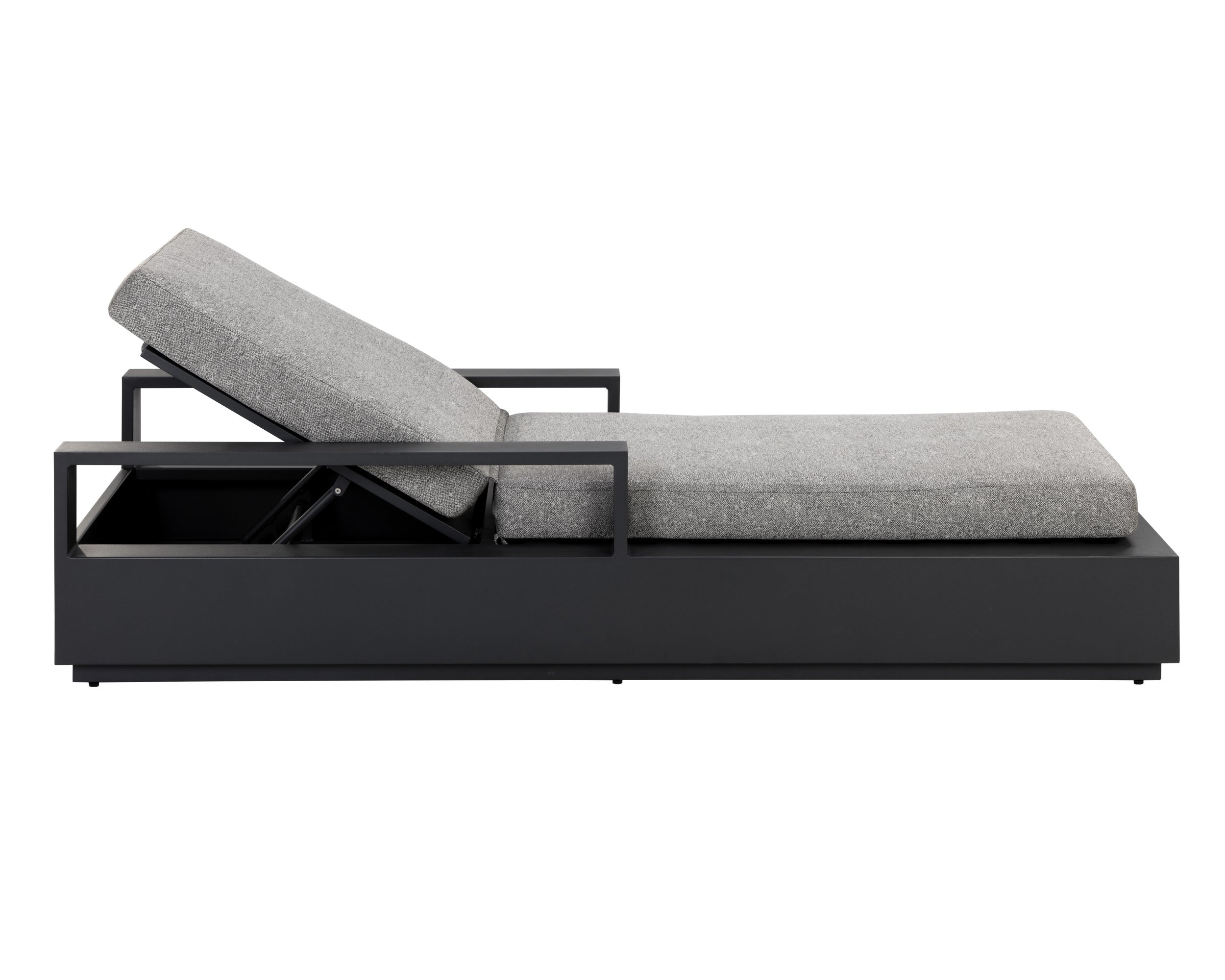 Tavira Lounger - Charcoal - Lanikai Salt And Pepper