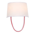 Stella 10'' Polished Chrome + Red Cord Sconce