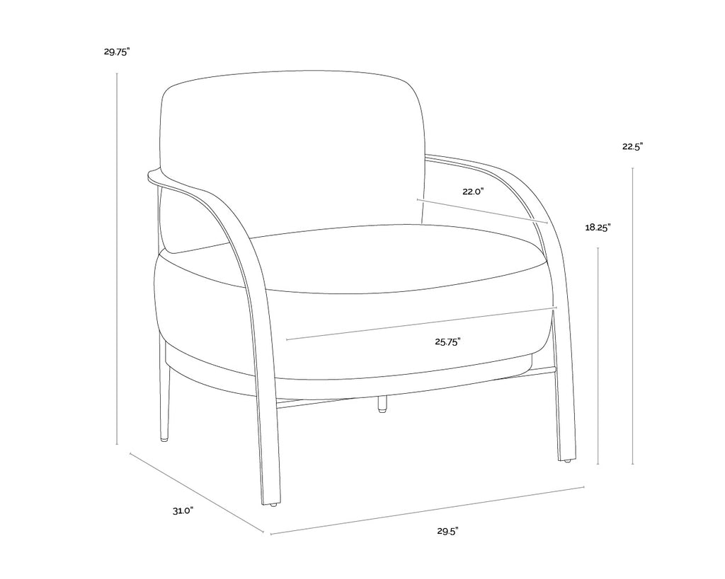 Daphne Lounge Chair - Hailey Moon