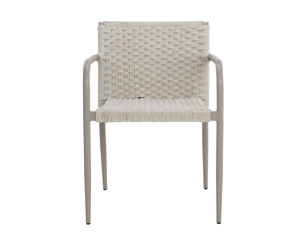 Casella Stackable Dining Armchair - Greige - Cream