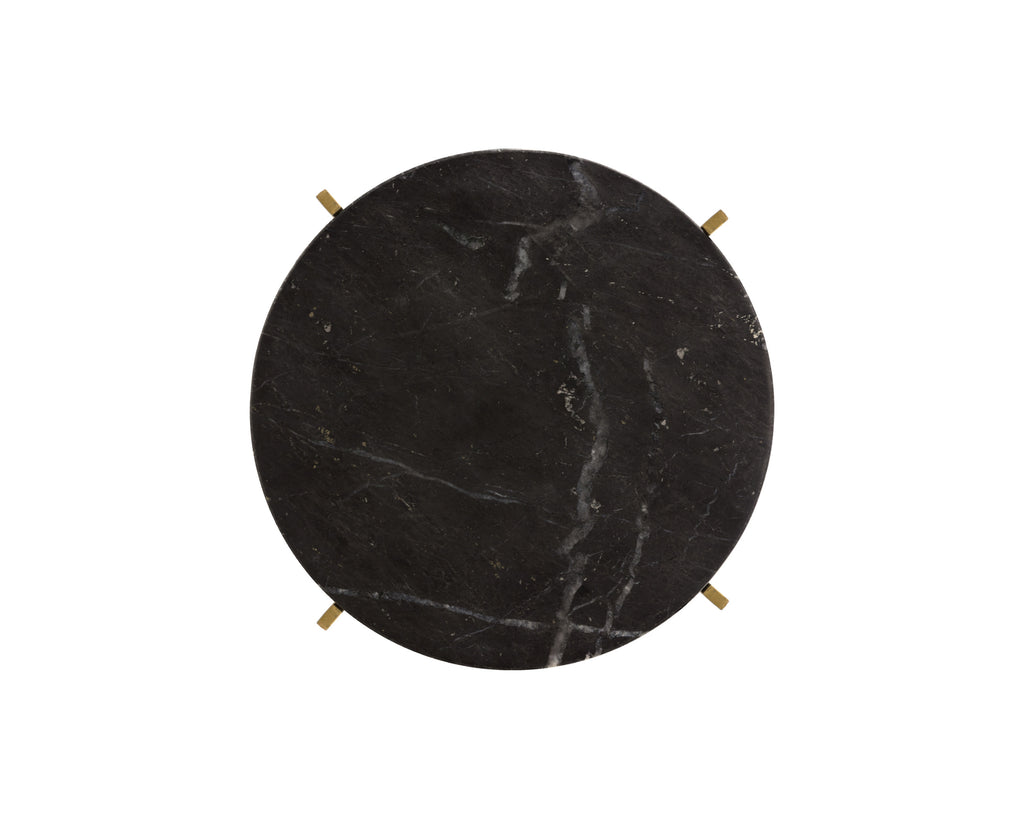 Anak End Table - Black Marble