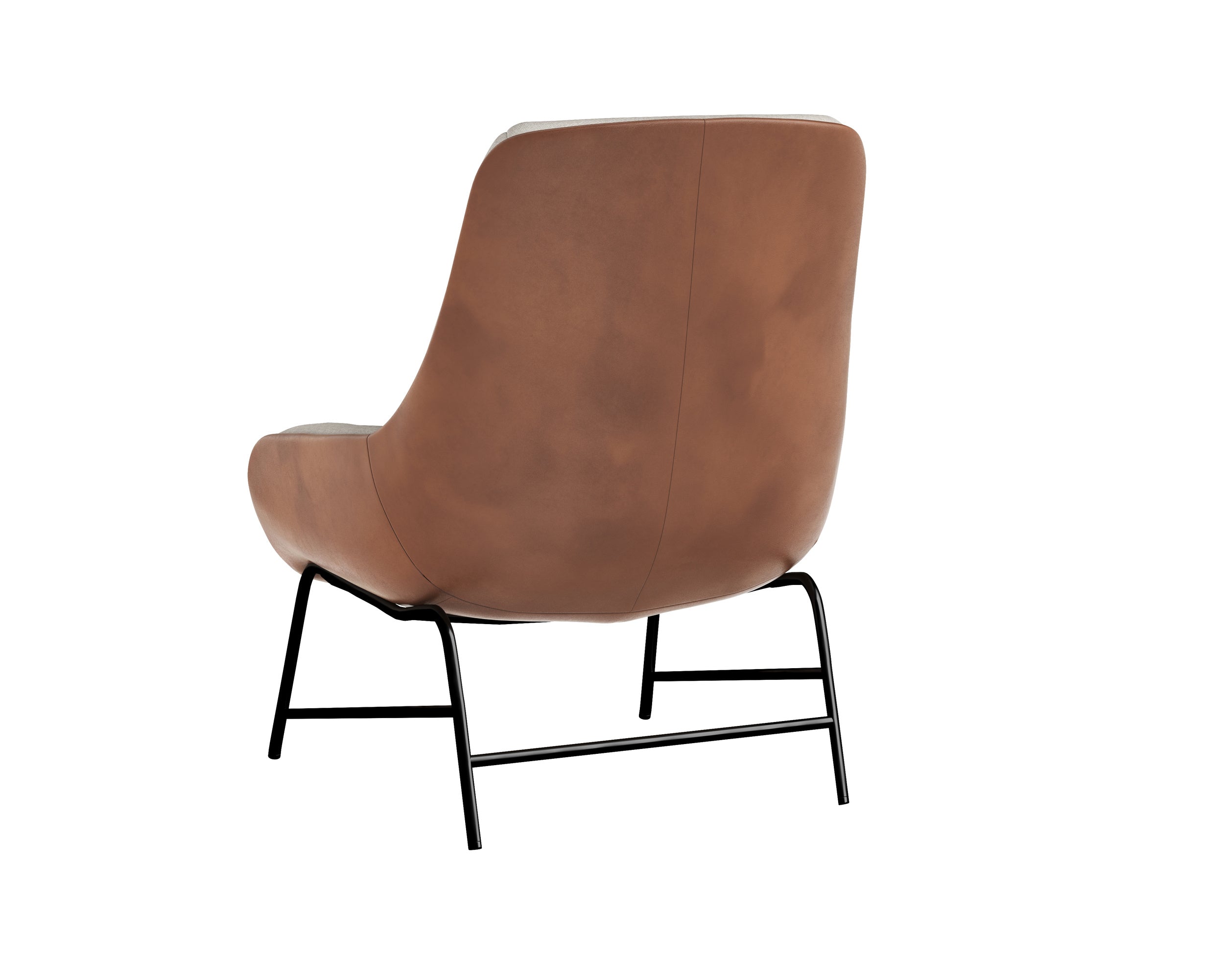 Lucier Lounge Chair - Belfast Oatmeal / Bravo Cognac