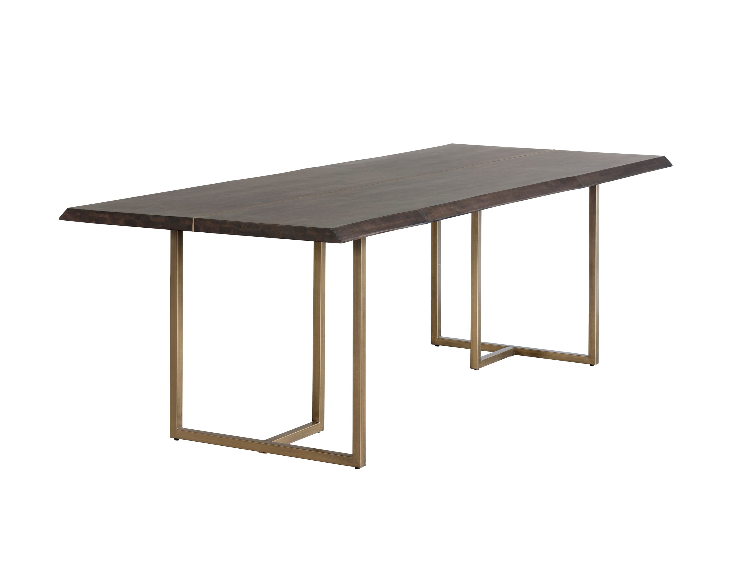 Donnelly Dining Table - Antique Brass - Dark Mango - 95"