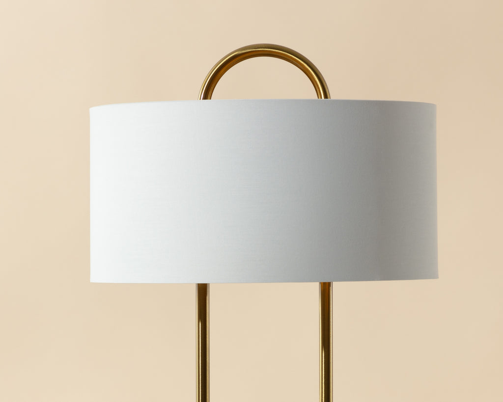 Kezna Table Lamp - White Marble - Matte White