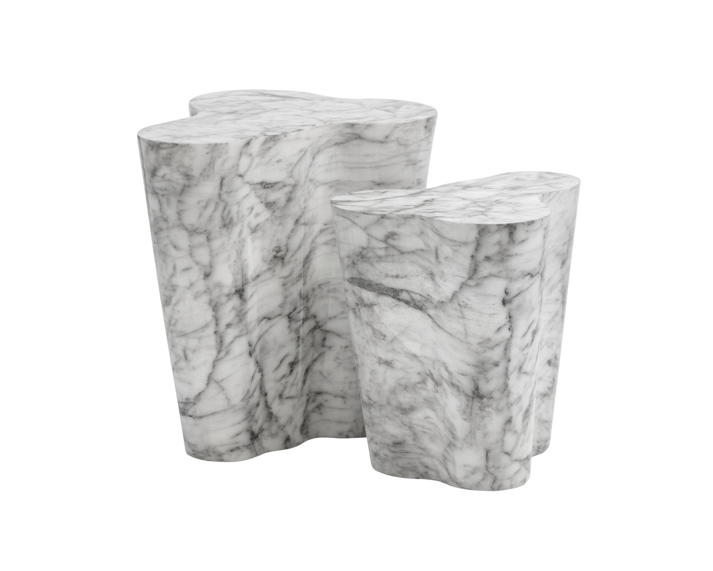 Ava Side Table - Large - Marble Look