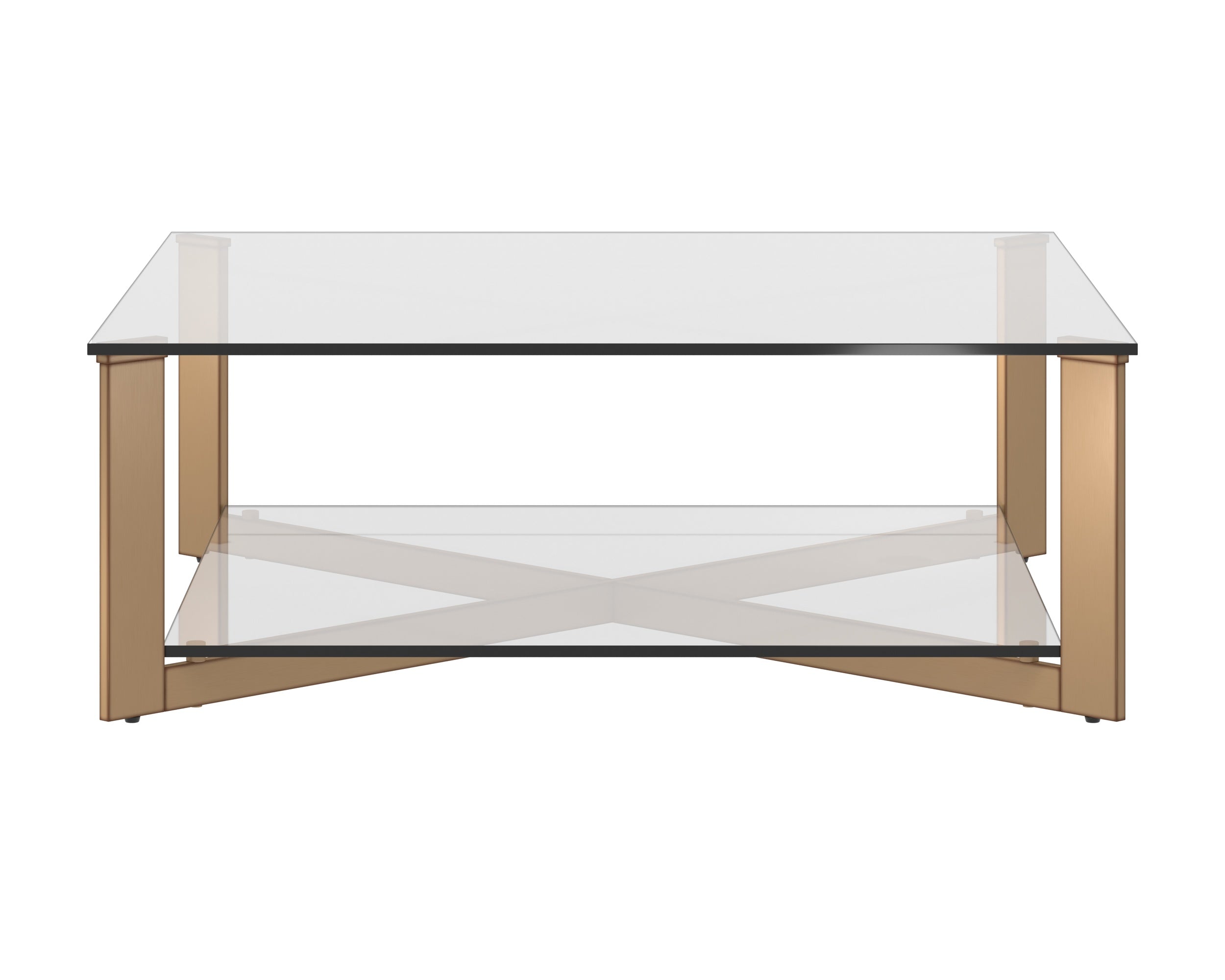 Xavier Coffee Table - Square - Antique Brass