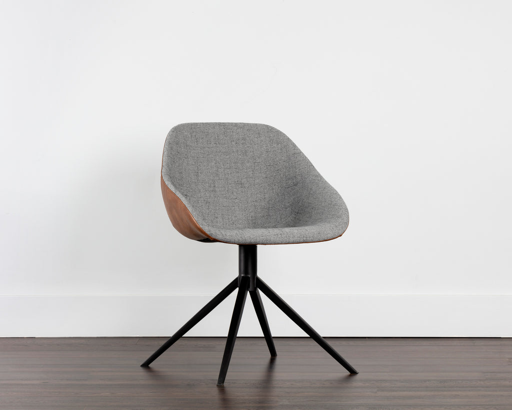 Mccoy Swivel Dining Chair - Cinnamon Brown / November Grey
