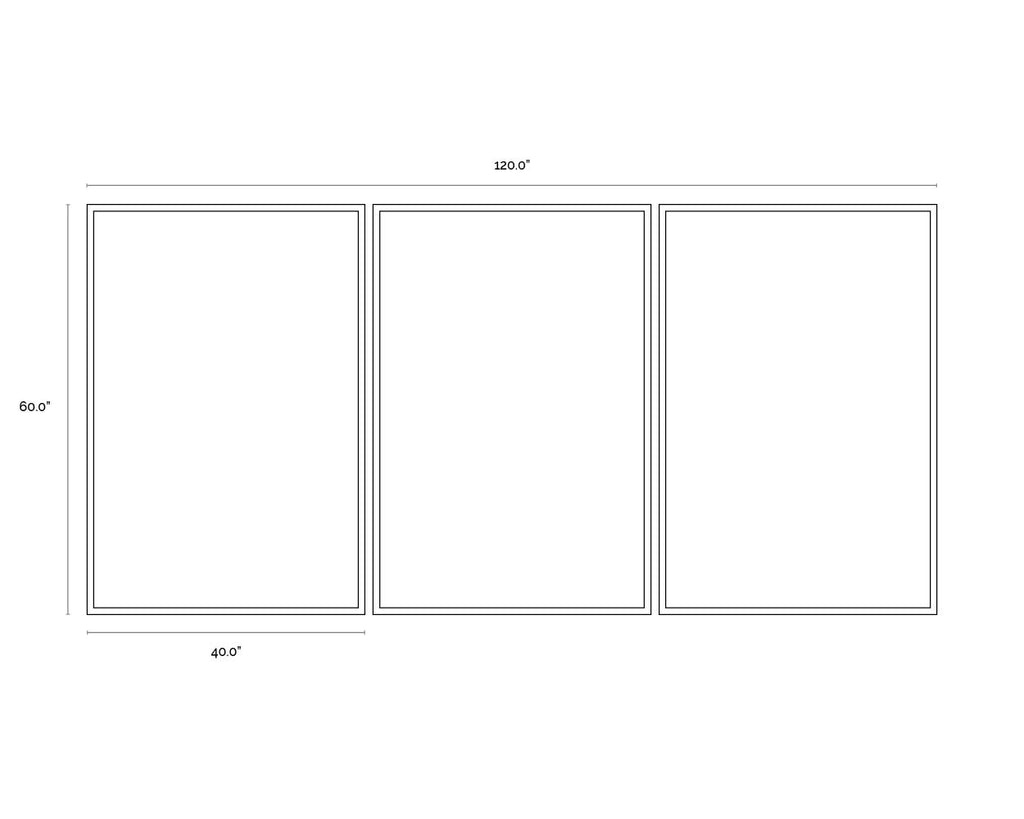 Sierra Nights (Set Of 3) - 40" X 60" - Black Frame