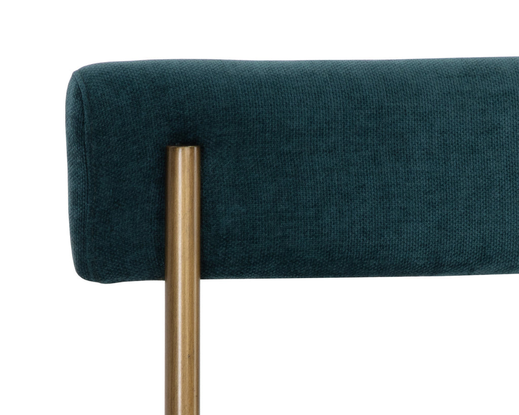 Seneca Dining Chair - Antique Brass - Danny Teal