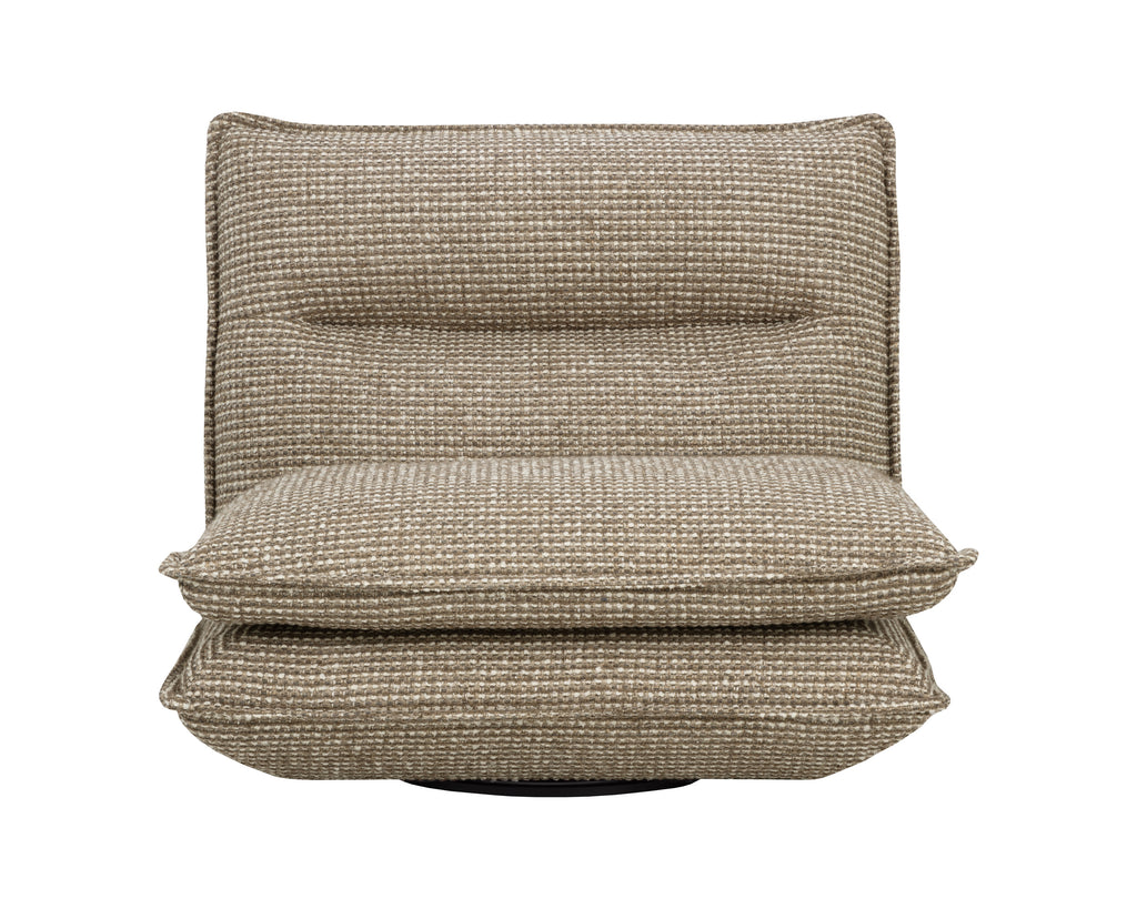 Colson Swivel Armless Chair - Torched Meringue