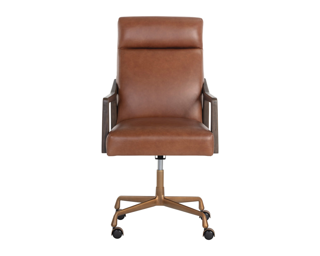 Collin Office Chair - Brown - Shalimar Tobacco Leather