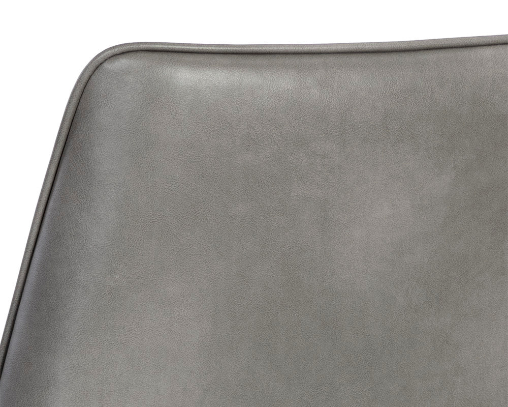 Renee Stackable Dining Chair - Antique Brass - Belfast Heather Grey / Bravo Metal
