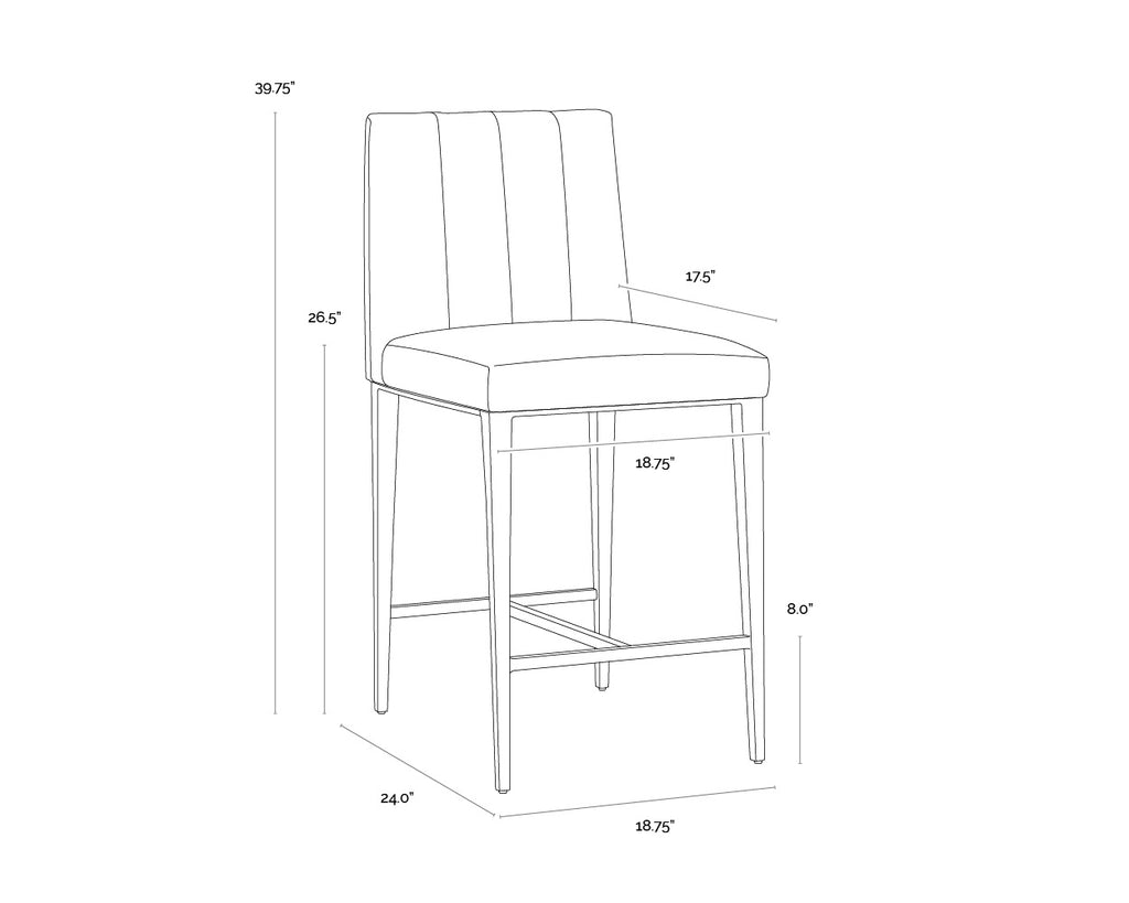 Wilbur Counter Stool - Ivanhoe Mineral