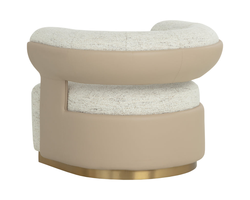 Olida Swivel Lounge Chair - Hailey Moon / Napa Beige