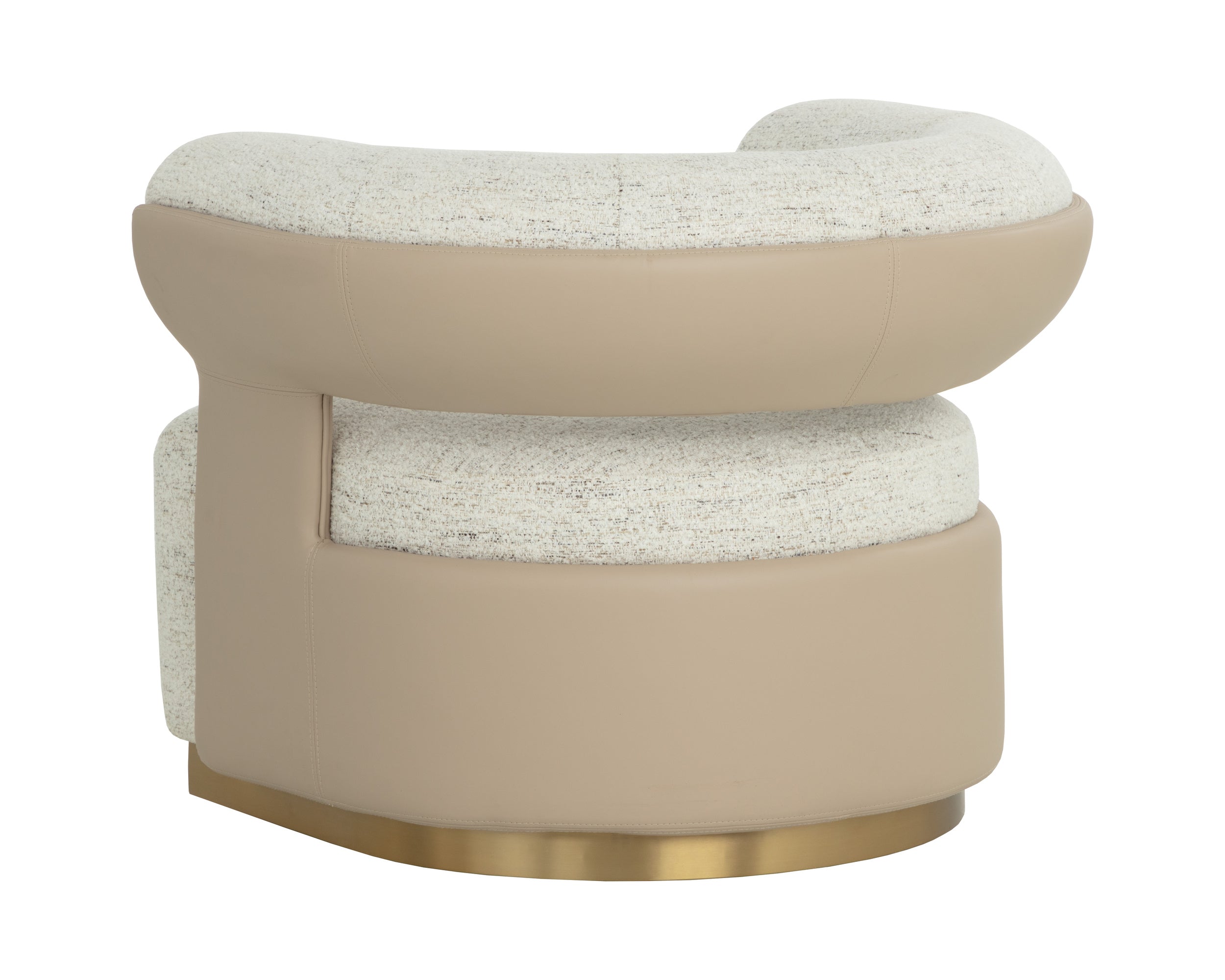 Olida Swivel Lounge Chair - Hailey Moon / Napa Beige