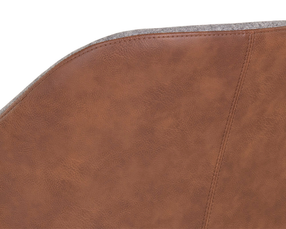 Mccoy Swivel Dining Chair - Cinnamon Brown / November Grey