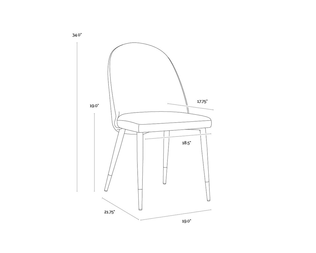 Kline Dining Chair - Dillon Stratus / Dillon Black