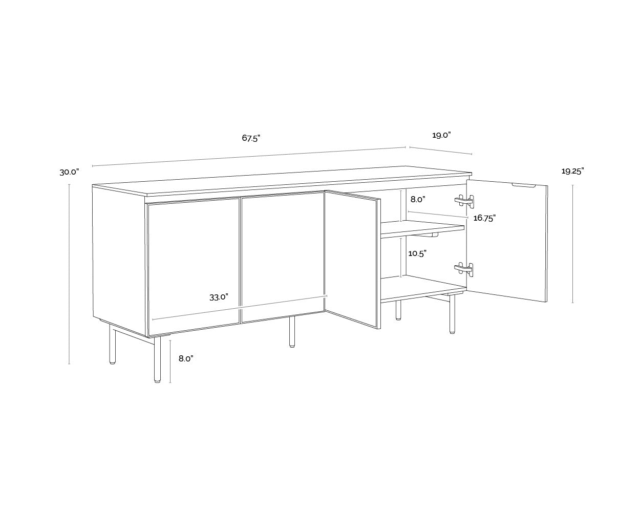 Mirabelli Sideboard