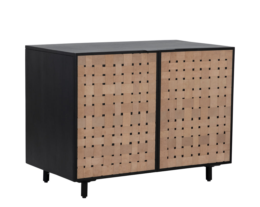 Omari Sideboard - Small - Suede Light Tan Leather