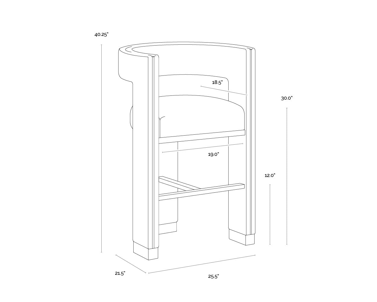 Adamina Barstool - Rhea Light Barley