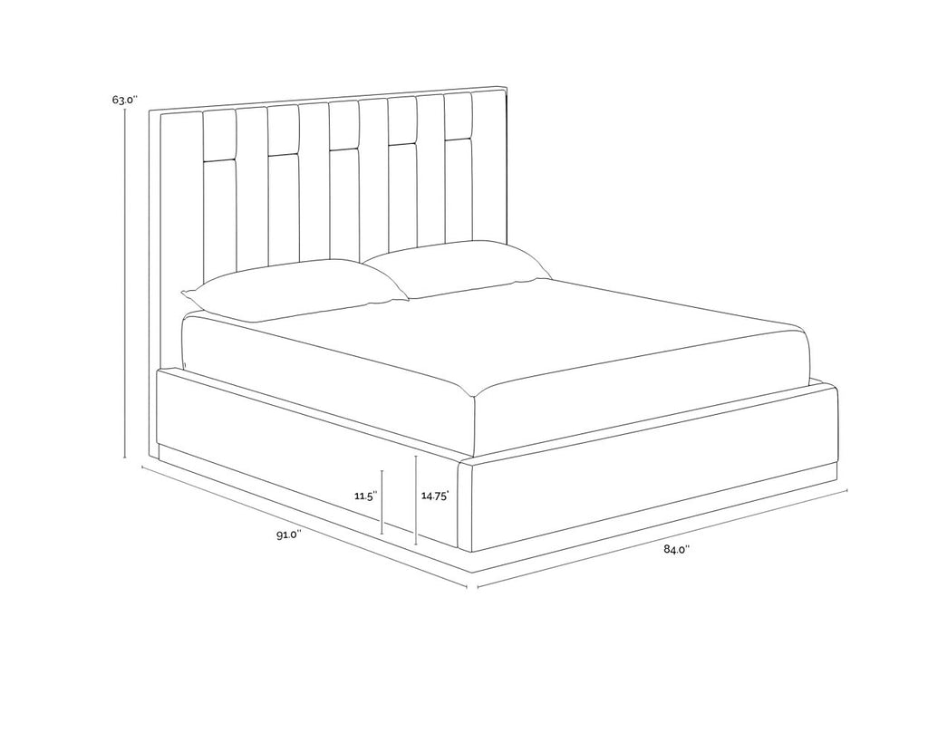 Nemu Bed - King - Rhea Light Barley