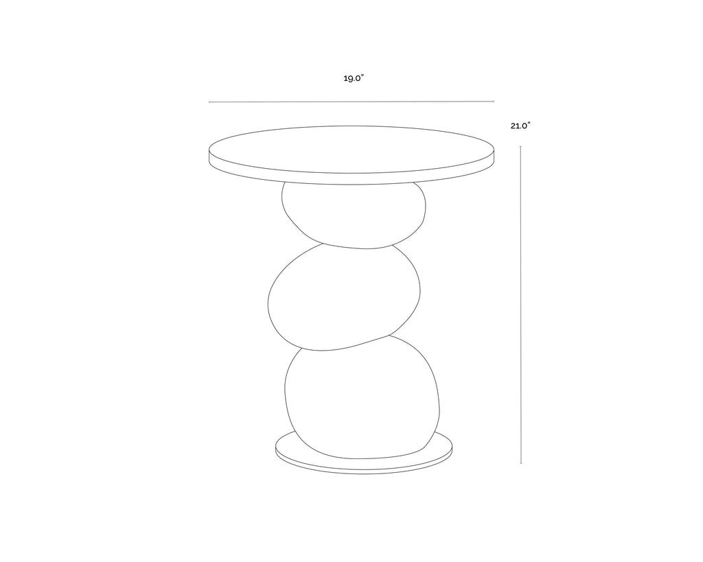 Paplo End Table - Medium Brown