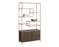 Stamos Bookcase - Gold - Raw Umber