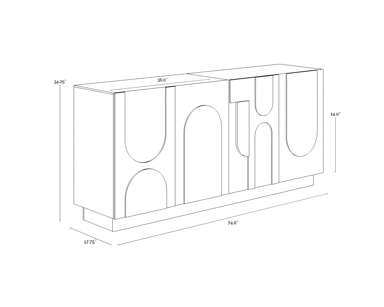 Cove Sideboard - Rustic Oak