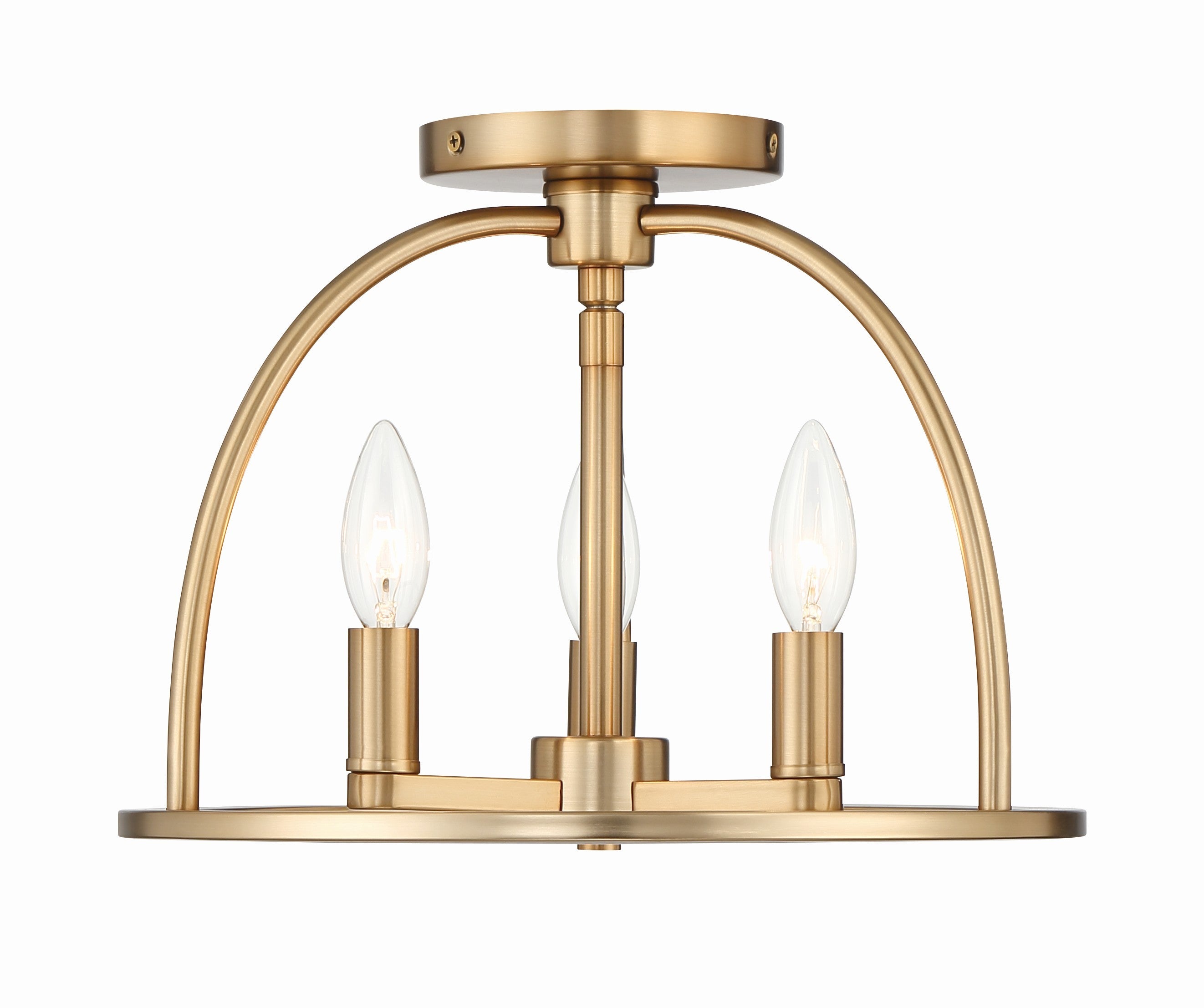 Abbott 13.75'' Vibrant Gold Semi Flush Mount