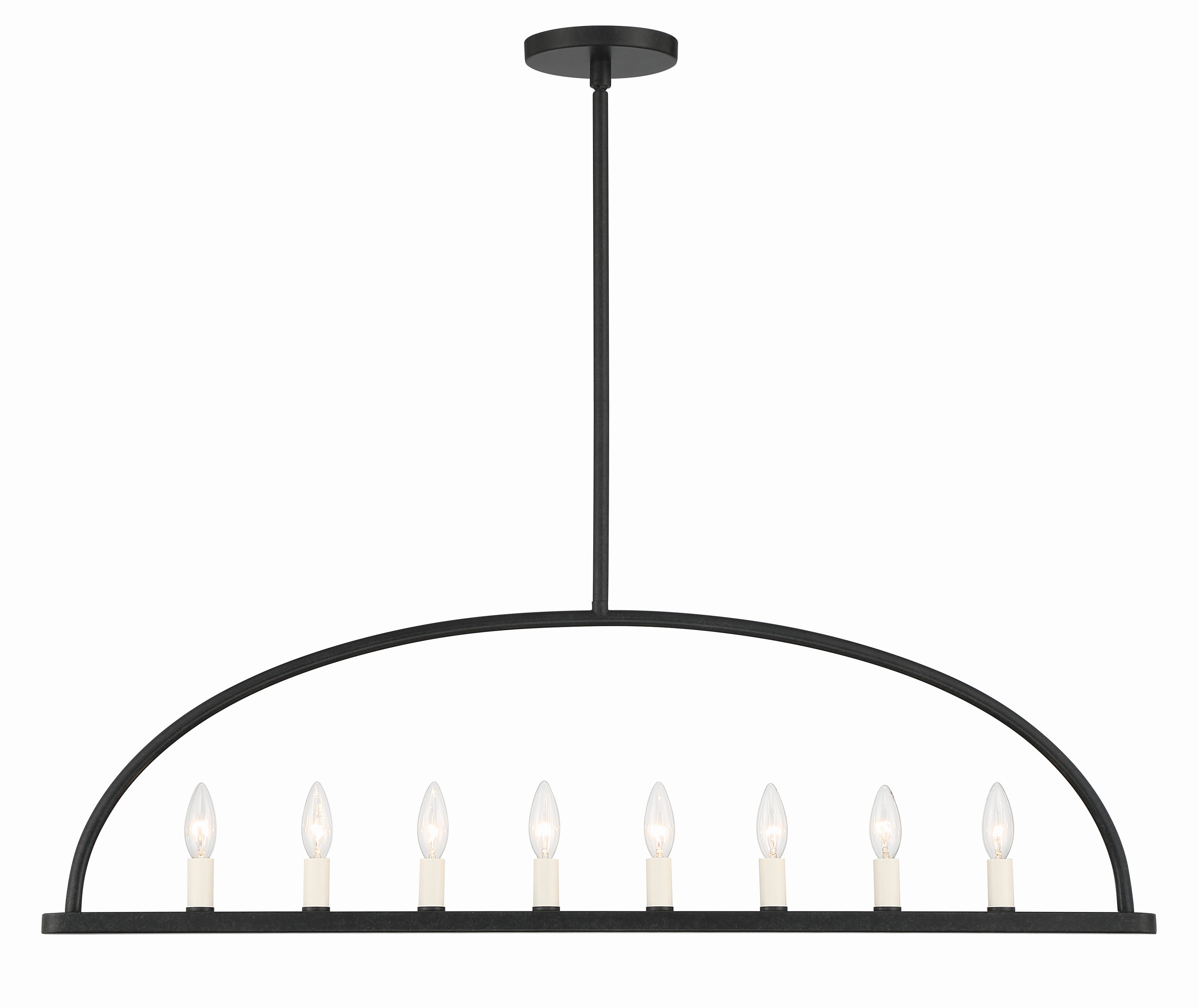 Abbott 42'' Black Linear Chandelier