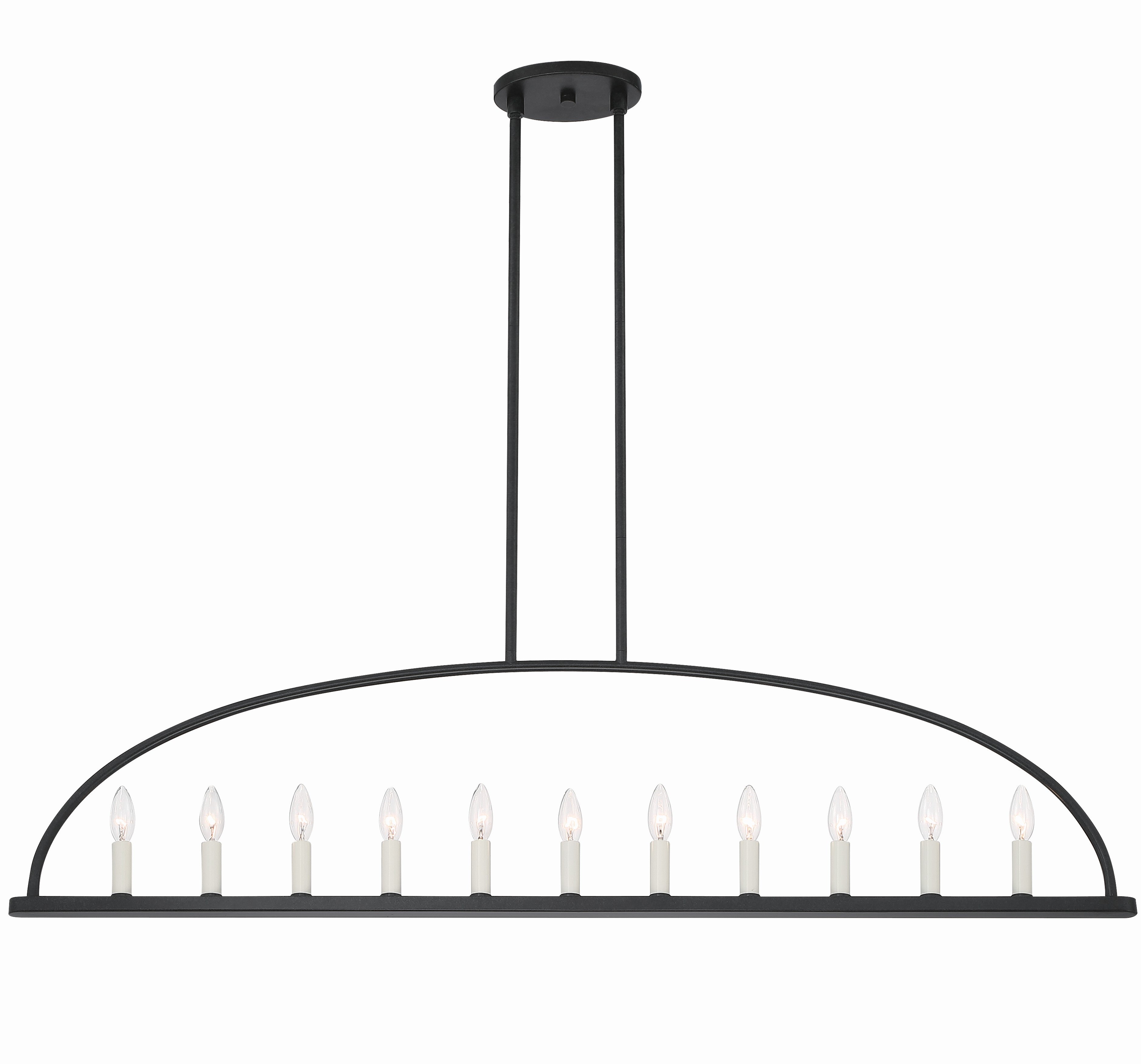 Abbott 54'' Black Linear Chandelier