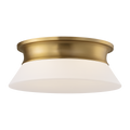 Panos Medium Flush Mount Burnished Brass