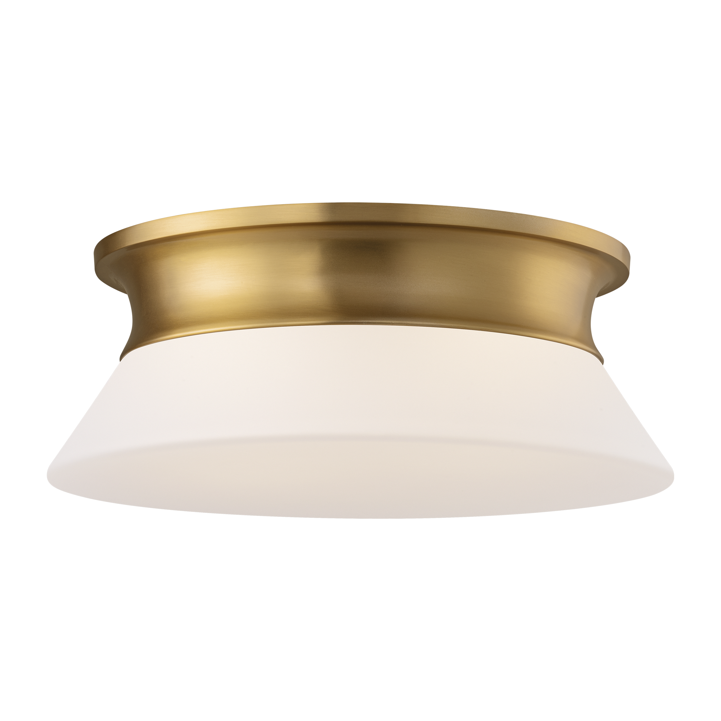 Panos Medium Flush Mount Burnished Brass
