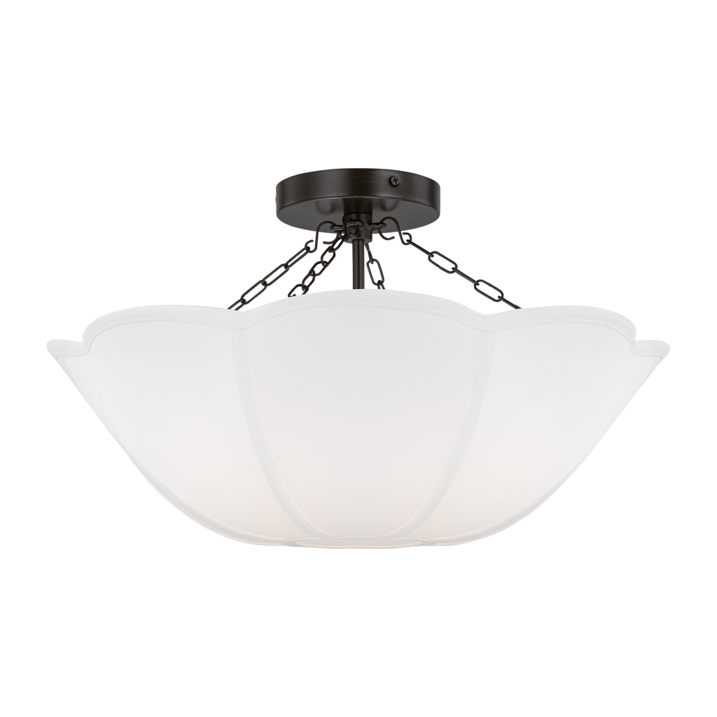 Stassi Medium Semi Flush Mount Aged Iron