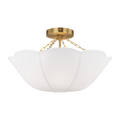 Stassi Medium Semi Flush Mount Burnished Brass