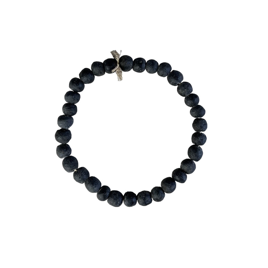 Recycled Glass Beads | Black | Medium