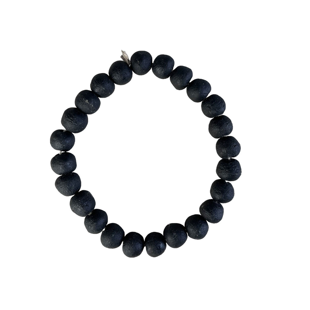 Recycled Glass Beads | Black | Large