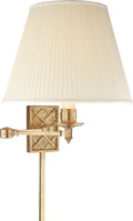 Gene Swing Arm | Natural Brass | Silk Shade