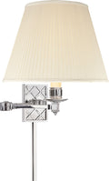Gene Swing Arm | Polished Nickel | Silk Shade