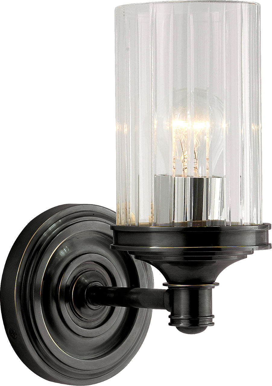 Ava Single Sconce | Bronze | Crystal