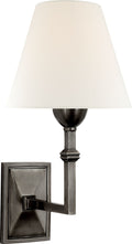 Jane Wall Sconce | Gun Metal | Linen Shade