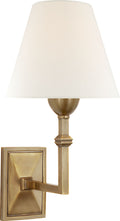 Jane Wall Sconce | Hand-Rubbed Antique Brass | Linen Shade