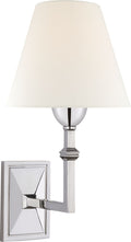 Jane Wall Sconce | Polished Nickel | Linen Shade