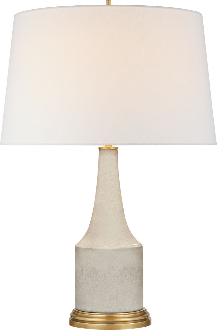 Sawyer Table Lamp | Tea Stain Porcelain | Linen Shade