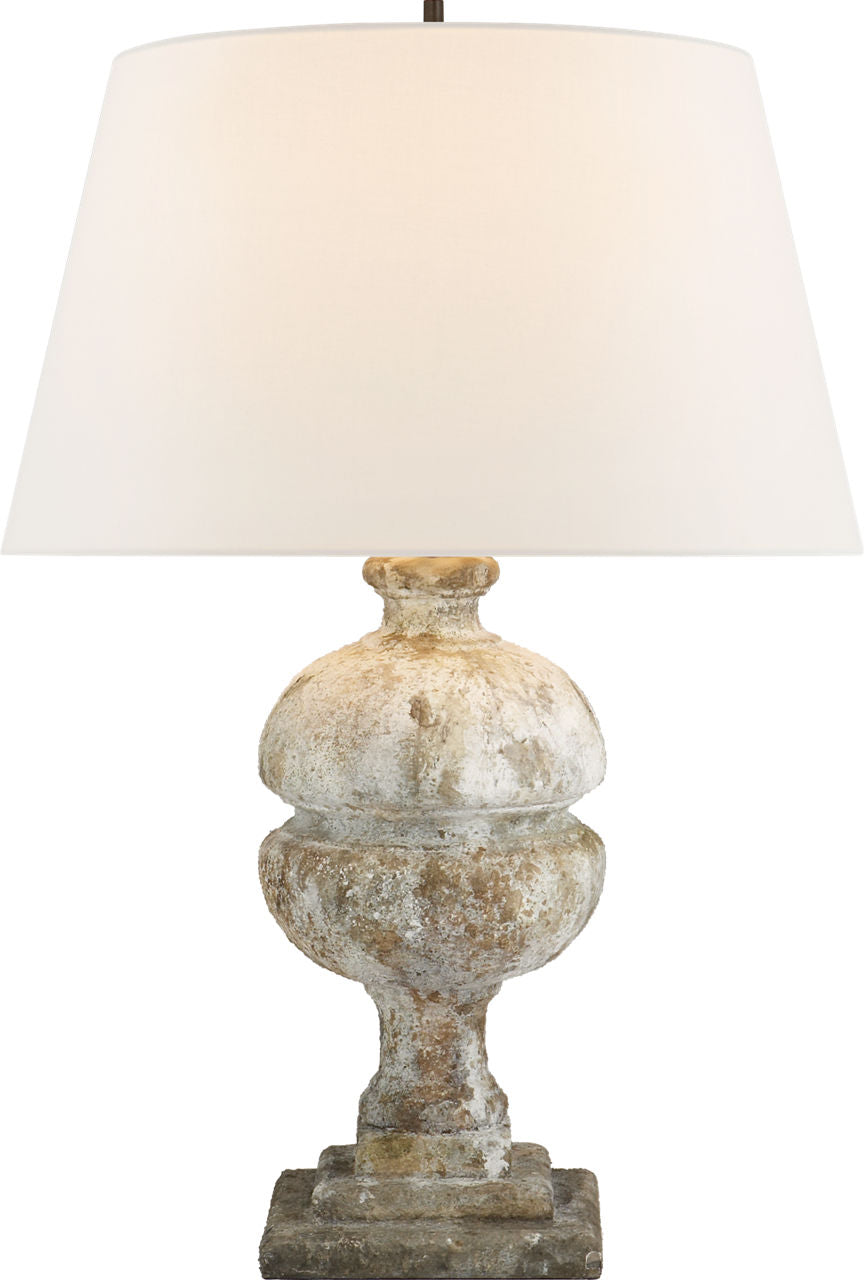 Desmond Table Lamp | Garden Stone | Linen Shade