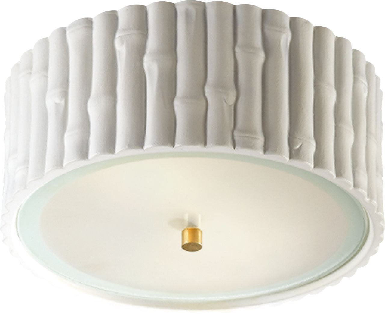 Frank Small Flush Mount | White | Frosted Glass