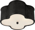 Basil Small Flush Mount | Gun Metal | Frosted Glass