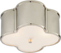 Basil Small Flush Mount | Polished Nickel | Frosted Glass