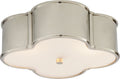 Basil 17" Flush Mount | Polished Nickel | Frosted Glass