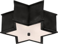 Sophia Small Flush Mount | Gun Metal | Frosted Glass